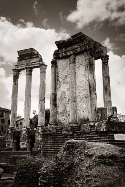 Roma Forumu Ile Yıkıntıları Tarihi Binalar Talya — Stok fotoğraf