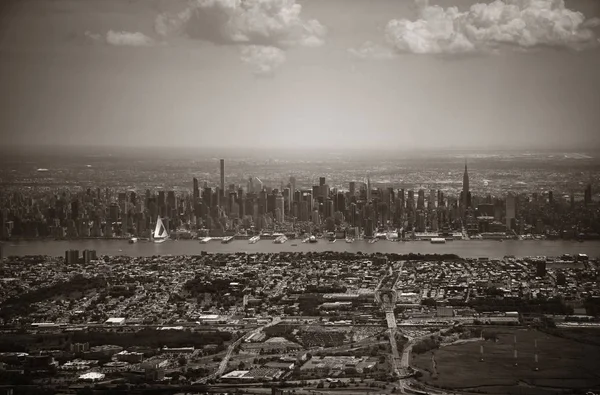 New York City Uitzicht Vanuit Lucht Met Hudson River New — Stockfoto