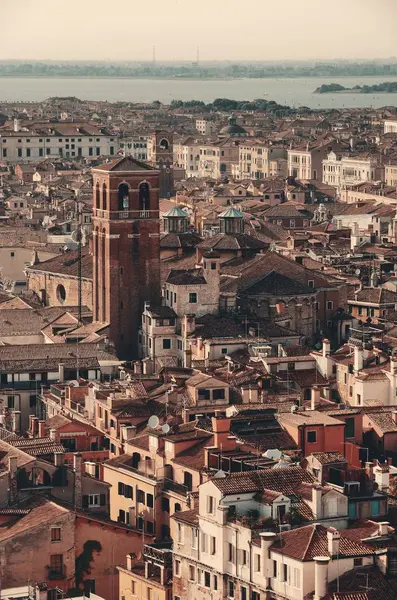 Benátky Panorama Pohledu Shora Věži Hodinami Náměstí Svatého Marka Itálie — Stock fotografie