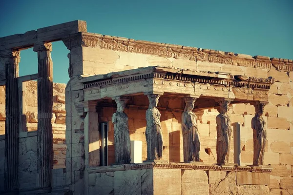 Świątynia Erechtheion Akropolu Grecja — Zdjęcie stockowe