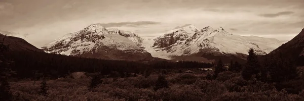 Columbia Icefield Panorama Con Montagne Innevate All Alba Nel Banff — Foto Stock