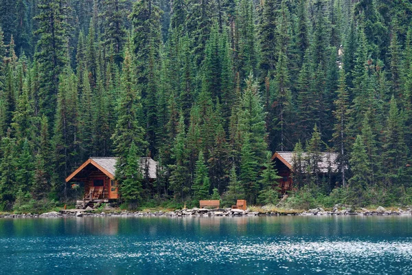 Λίμνη Ohara Προκυμαία Καμπίνα Εθνικό Πάρκο Yohu Καναδάς — Φωτογραφία Αρχείου