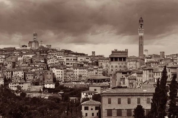 대성당 그리고 역사적인 이탈리아 Mangia — 스톡 사진