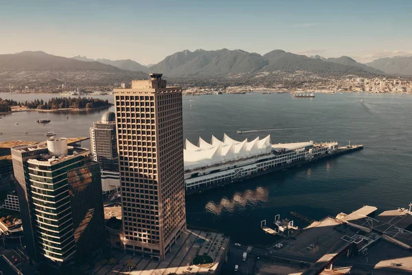 Vancouver Vista Panoramica Con Architettura Urbana Skyline Della Città — Foto Stock