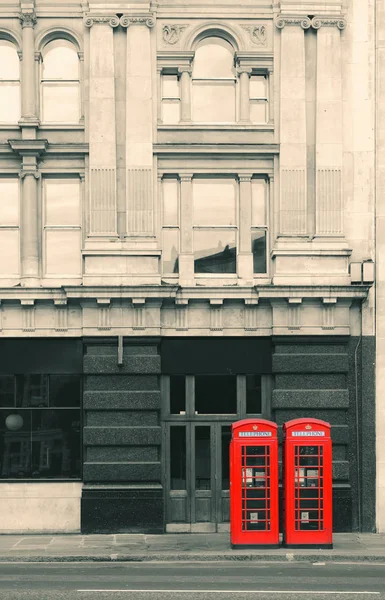 Red Telephone Booth Street Historical Architecture London — Stock Photo, Image