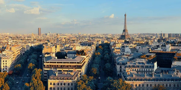 Skyline Sur Toit Paris Panorama Tour Eiffel France — Photo