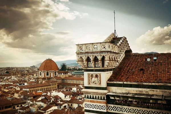 Vogel Eye View Van Daken Van Oude Gebouwen Florence Italië — Stockfoto