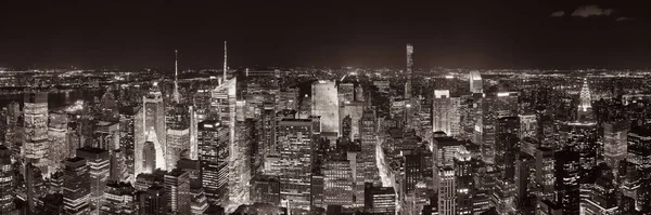 Panorama Ville New York Avec Gratte Ciel Paysage Urbain Nuit — Photo