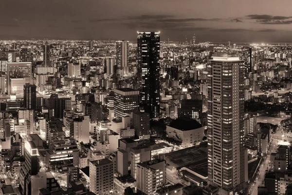 Gece Japonya Osaka Kentsel Şehir — Stok fotoğraf