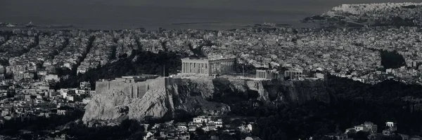 Skyline Von Athen Vom Lykavitos Berg Mit Akropolis Griechenland — Stockfoto