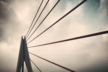 Bridge and city urban architecture in Chongqing, China. clipart