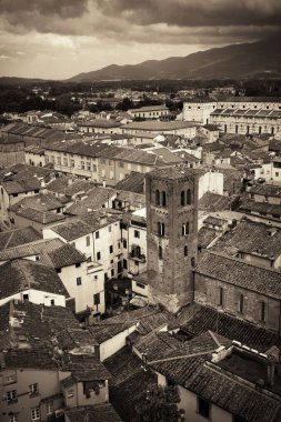 Panoramik Lucca tarihi binaları, İtalya