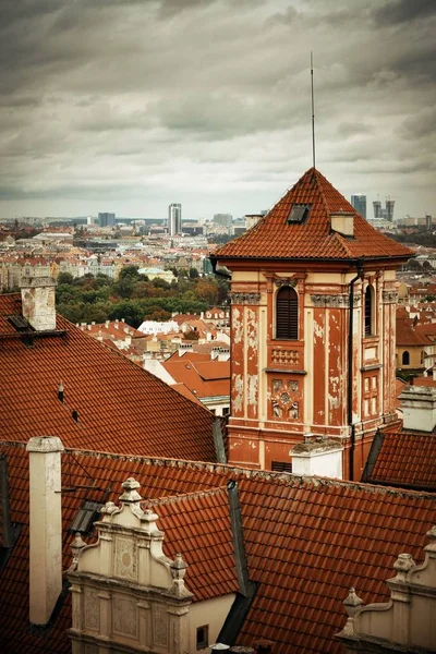 Vista Azotea Del Horizonte Praga Con Edificios Históricos República Checa —  Fotos de Stock