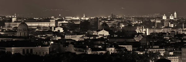 Rome Rooftop Panorama View Skyline Ancient Architecture Italy Night — Stock Photo, Image