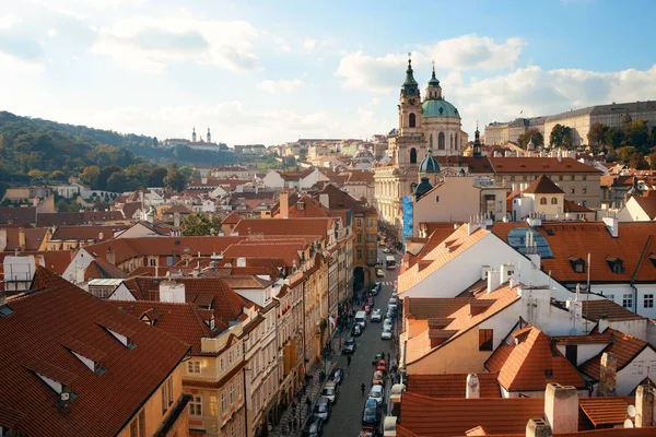 Praga Skyline Vista Panoramica Con Edifici Storici Repubblica Ceca — Foto Stock