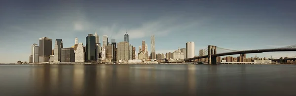 Panoramisch Uitzicht Skyline Van New York Stad Met Wolkenkrabbers — Stockfoto