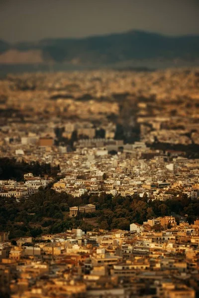 Vue Panoramique Athènes Depuis Mont Lykavitos Avec Acropole Grèce — Photo