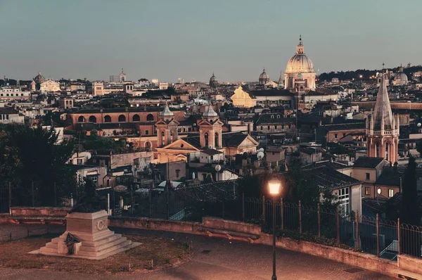 Rome City Skyline Historical Architectures Viewed Pincio Hill Terrace Italy — Stock Photo, Image