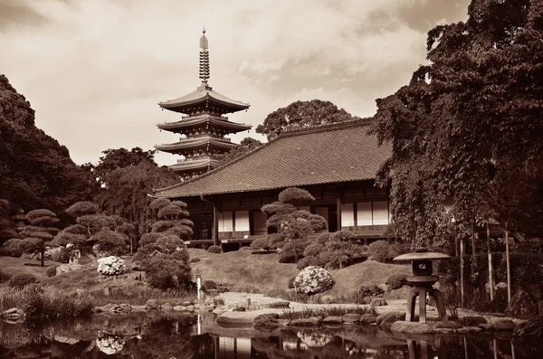 Garten Sensoji Tempel Tokio Japan — Stockfoto