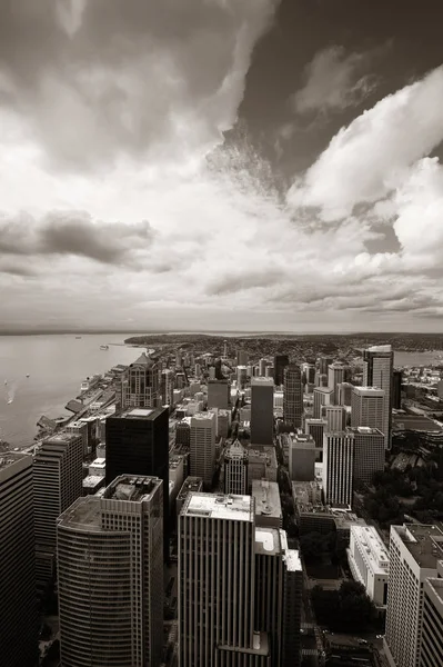 Seattle Takpanorama Utsikt Med Urban Arkitektur — Stockfoto