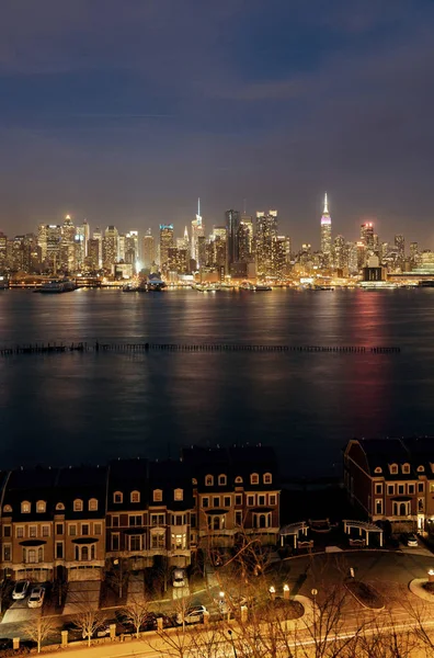 Vista Panorâmica Horizonte Nova York Com Arranha Céus — Fotografia de Stock