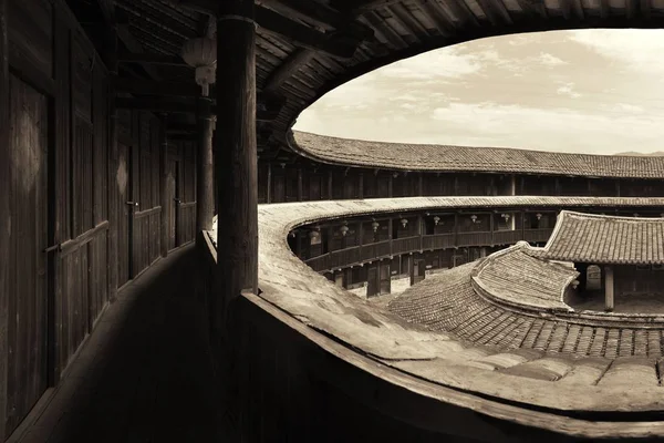 Edificio Tradicional Tulou Viviendas Únicas Hakka Fujian China —  Fotos de Stock
