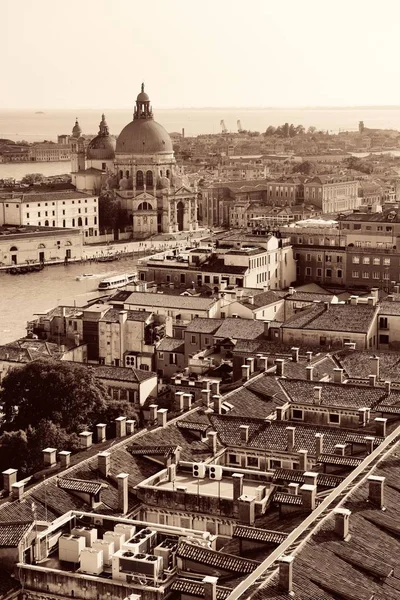 Venedig Över Stadssilhuetten Från Ovan Clock Tower Marks Torg Italien — Stockfoto
