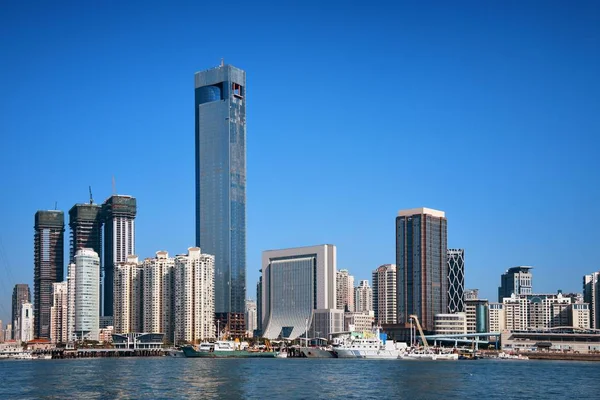 Edificios Urbanos Frente Mar Xiamen Fujian China — Foto de Stock