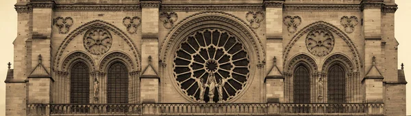 Notre Dame Paris Vue Rapprochée Panorama Comme Célèbre Monument Ville — Photo