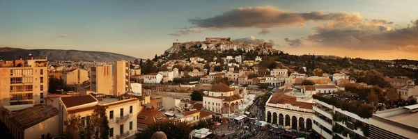 Atenas Skyline Rooftop View Panorama Por Sol Grécia — Fotografia de Stock