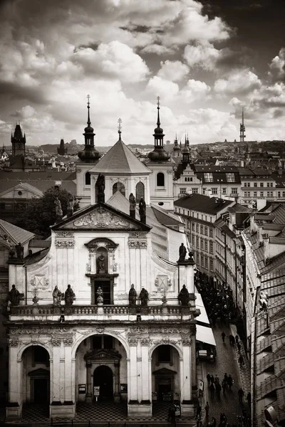 Vista Azotea Del Horizonte Praga Con Edificios Históricos República Checa — Foto de Stock