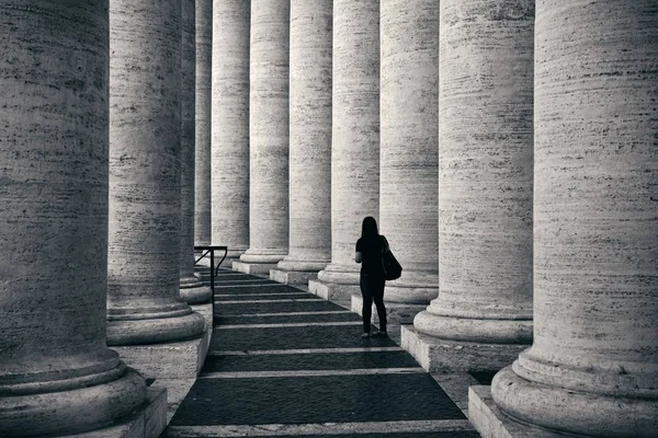 Corridor Historique Dans Cité Vatican Fille — Photo