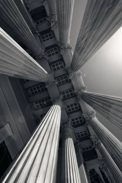 Uma Vista Perto Arquitetura Atenas Grécia — Fotografia de Stock