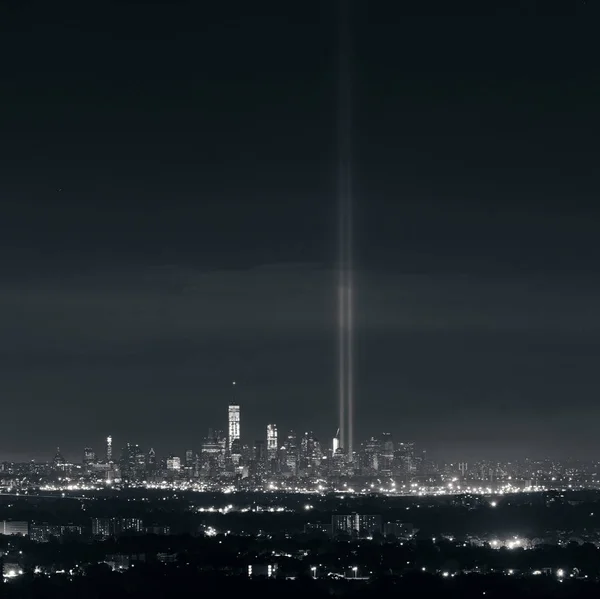 Vista Panorámica Del Horizonte Nueva York Con Rascacielos — Foto de Stock