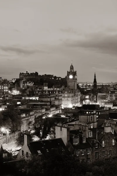 Edinburgh Stadsutsikt Natten Storbritannien — Stockfoto