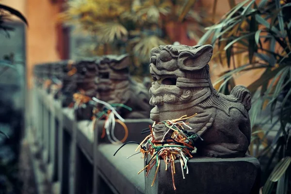 Lions Statue Chongqing Huguang Assembly Hall Old Buildings — Stock Photo, Image