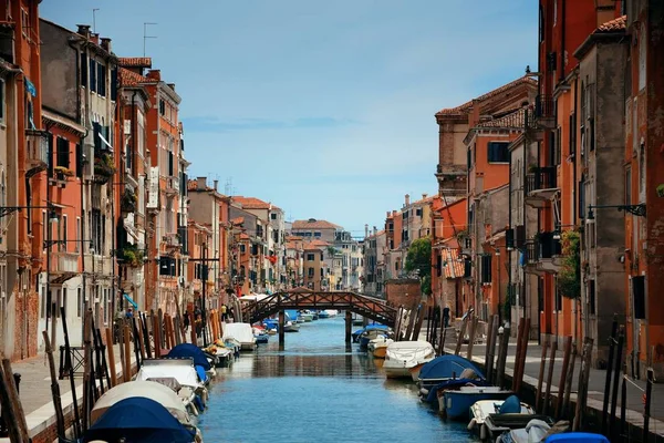 Venezia Vista Canale Con Edifici Storici Italia — Foto Stock