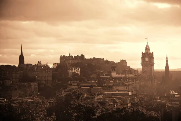 Edinburgh City Skyline Vista Calton Hill Regno Unito — Foto Stock