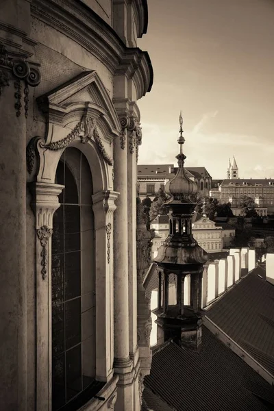 Praga Dachu Panoramę Zabytkowymi Budynkami Republika Czeska — Zdjęcie stockowe