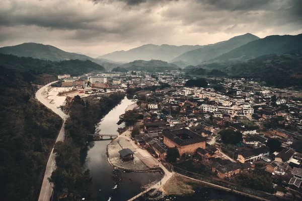 Luftaufnahme Von Tulou Den Einzigartigen Behausungen Von Hakka Fujian China — Stockfoto
