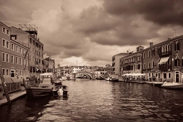 Veneza Vista Grande Canal Com Edifícios Históricos Itália — Fotografia de Stock