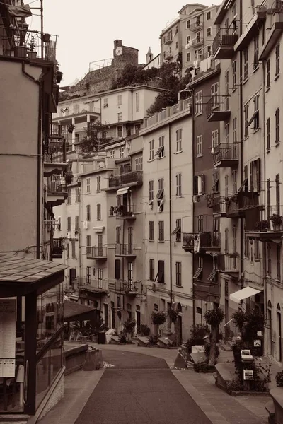 Hlavní Ulici Restauracemi Obchody Riomaggiore Cinque Terre Itálie — Stock fotografie