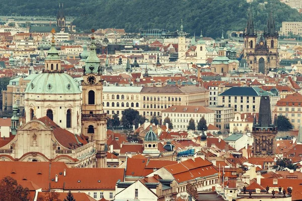 Prag Skyline Utsikt Med Historiska Byggnader Tjeckien — Stockfoto