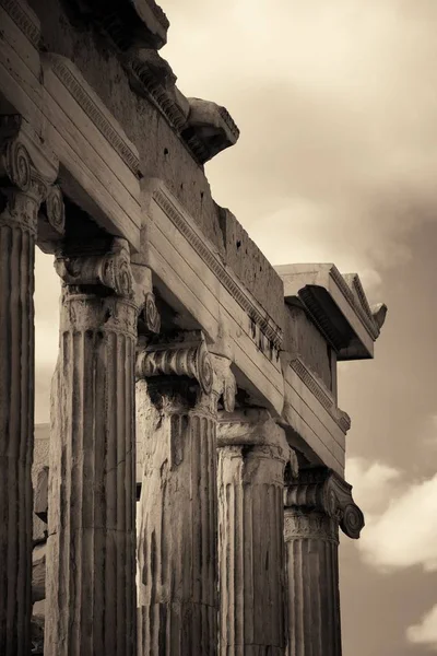 Malowniczy Widok Świątyni Erechtejon Akropolu Atenach Grecja — Zdjęcie stockowe