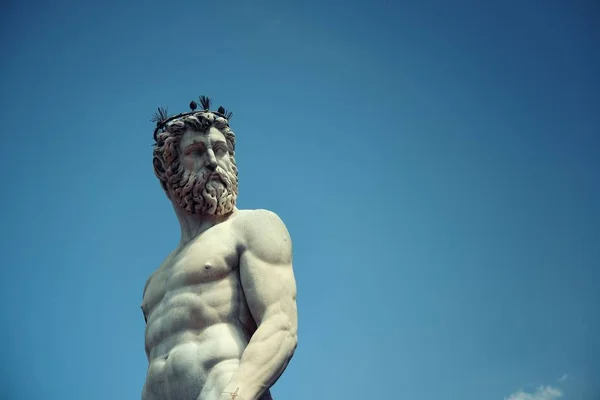 Fontaine Neptune Palazzo Vecchio Florence Italie — Photo