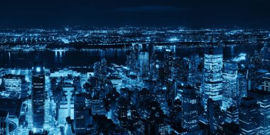 New York şehir manzarası gökdelenler ile panoramik manzaralı 