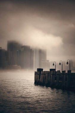 New York şehir manzarası gökdelenler ile panoramik manzaralı 