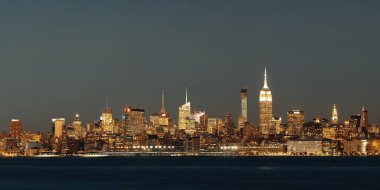 New York şehir manzarası gökdelenler ile panoramik manzaralı 