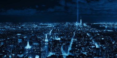New York şehir manzarası gökdelenler ile panoramik manzaralı 