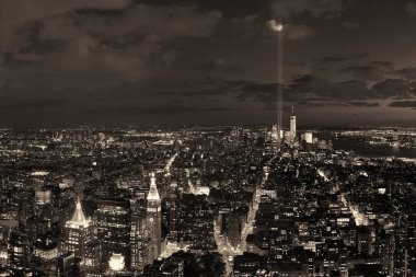 New York şehir manzarası gökdelenler ile panoramik manzaralı 